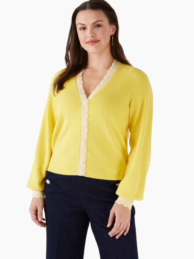 Kate spade shop scallop cardigan