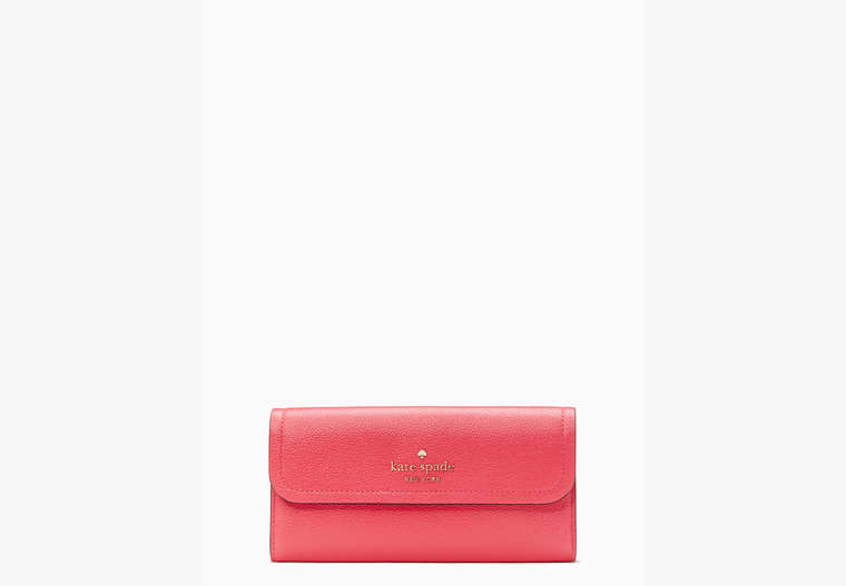 Kate Spade,rosie large flap wallet,Pink Peppercorn image number 0