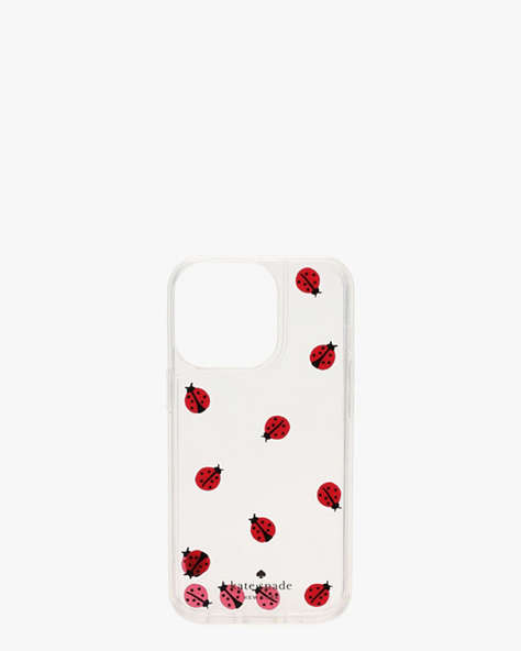 Kate Spade, Ladybug Party Printed iPhone 13 Pro Case,Clear