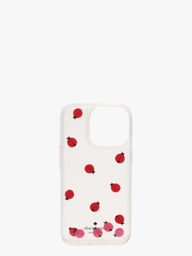 Kate Spade, Ladybug Party Printed iPhone 13 Pro Case,Clear