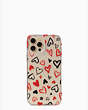 Kate Spade,hearts resin iphone 13 pro case,Clear