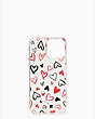 Kate Spade,hearts resin iphone 13 pro case,Clear