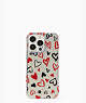 Kate Spade,hearts resin iphone 13 pro max case,Clear