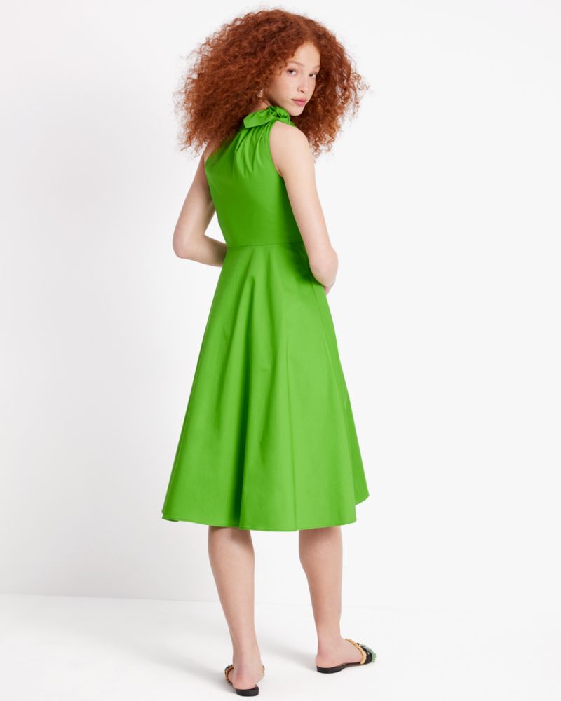 Kate Spade,Poplin One-shoulder Sabrina Dress,Cocktail,KS Green