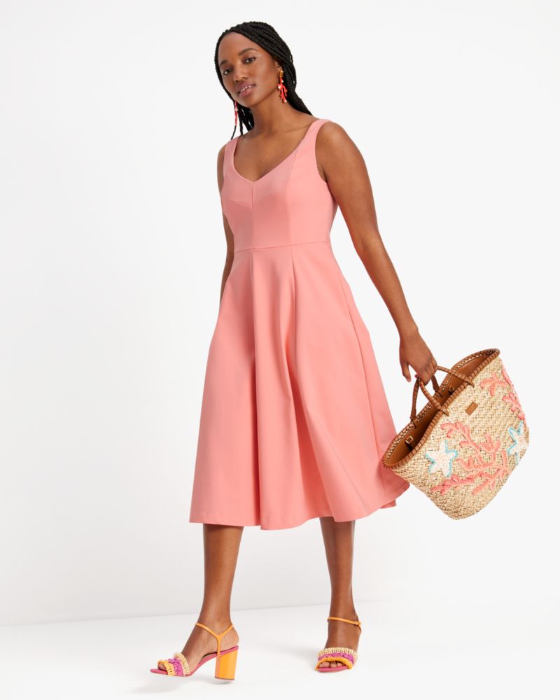 Kate Spade,Twill Grace Dress,Cocktail,Sea Star