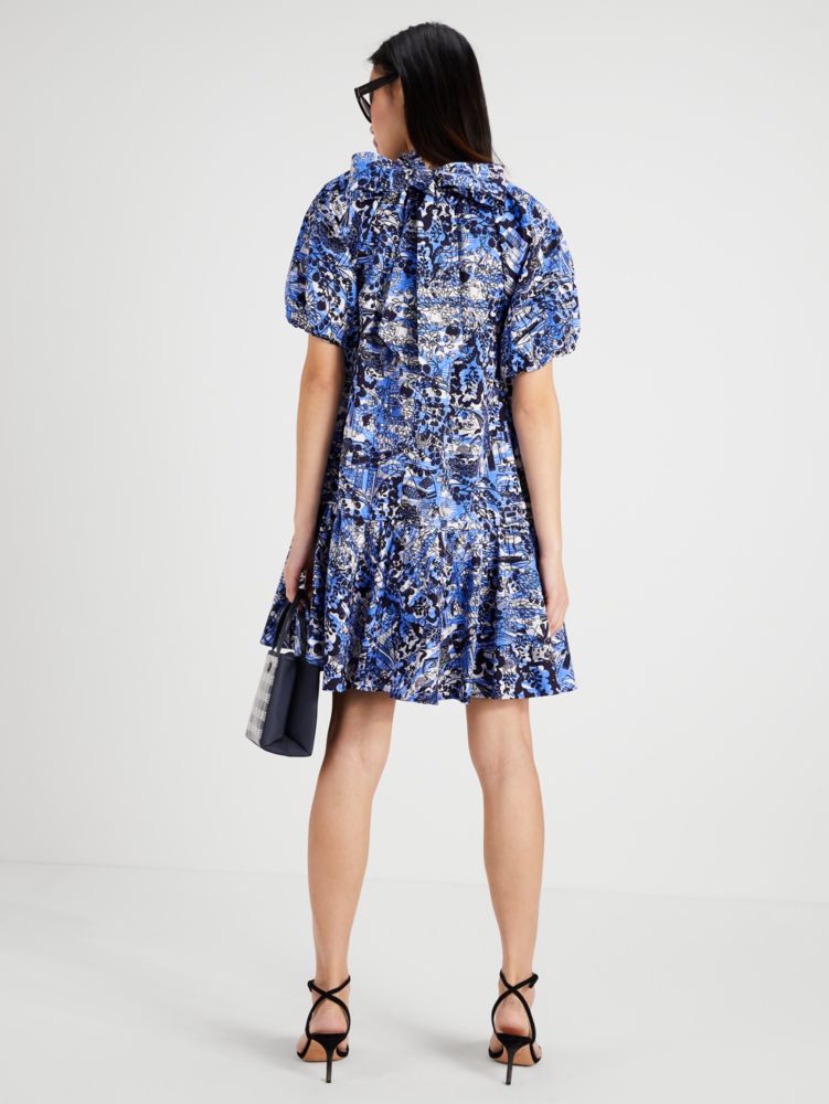 【kate spade】嬉しい再販♪ stamp tie back dress★ Scenic Stroll Tie Back Dress | Kate Spade New York