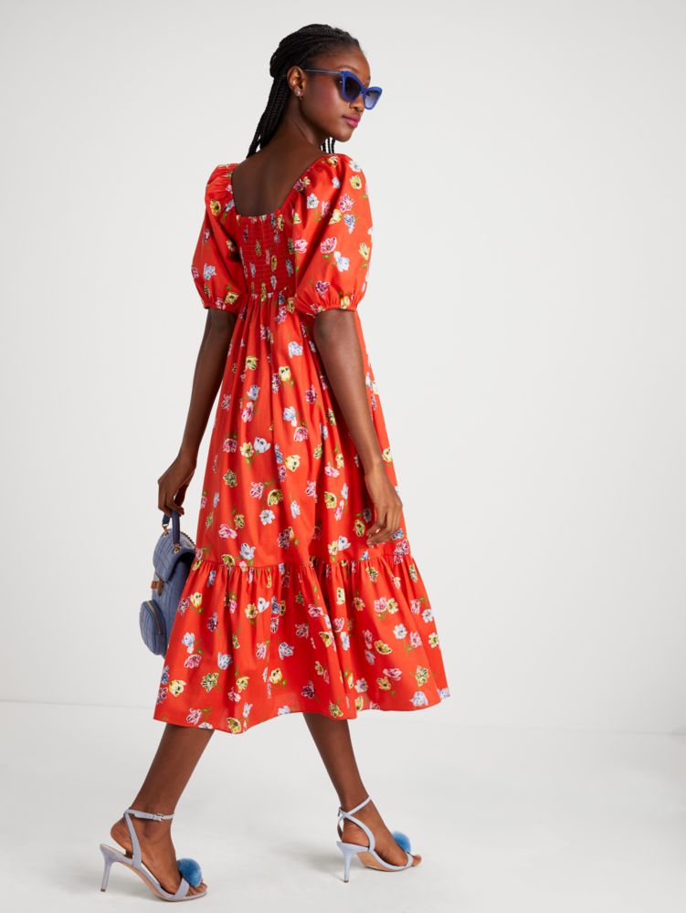 Kate Spade,Tulip Toss Square Neck Dress,