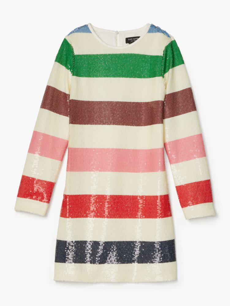 Adventure Stripe Sequin Shift Dress