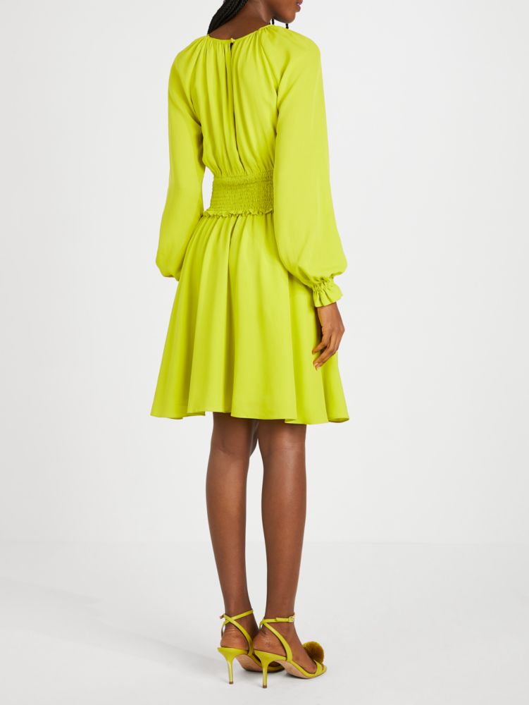 Smocked Silk Georgette Dress, Kate Spade NL in 2023