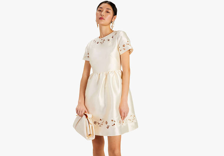Kate Spade,Embroidered Cutwork Dress,Cocktail,