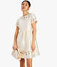 Kate Spade,Embroidered Cutwork Dress,Cocktail,French Cream