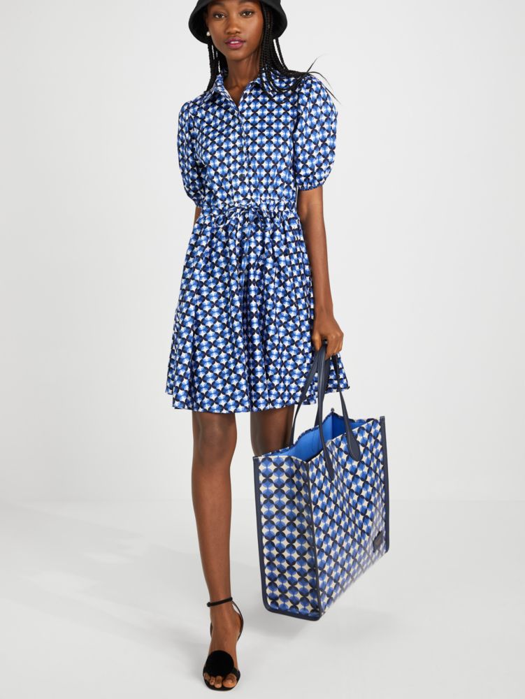 kate spade new york floral mosaic poplin dress - Bergdorf Goodman