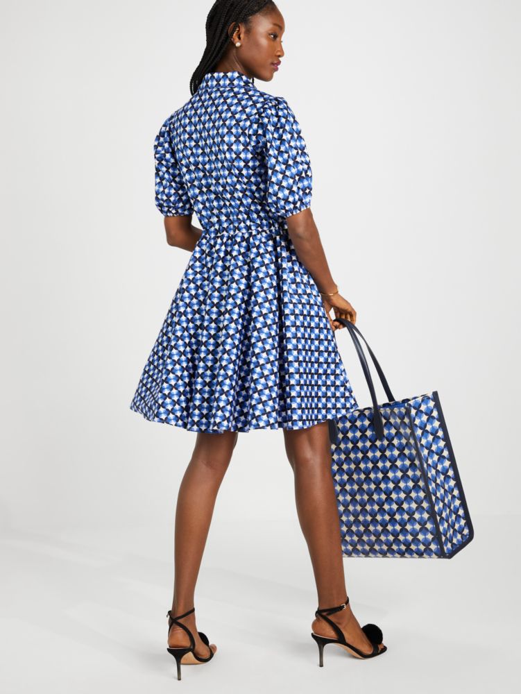 kate spade new york floral mosaic poplin dress - Bergdorf Goodman