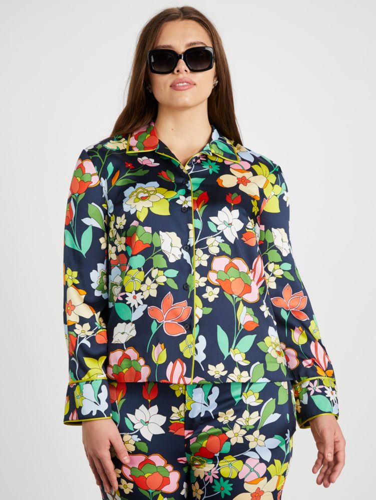Kate Spade,フラワー ベッド ツイル シャツ,全てのアウトレット,