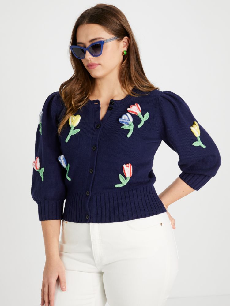 Kate Spade,Crochet Flower Cardigan,