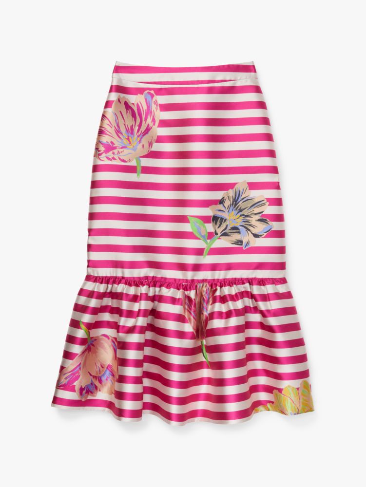 Kate Spade,Tulip Stripe Midi Skirt,
