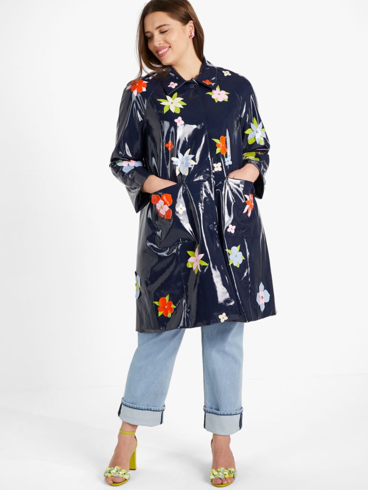 Floral raincoat outlet with hood