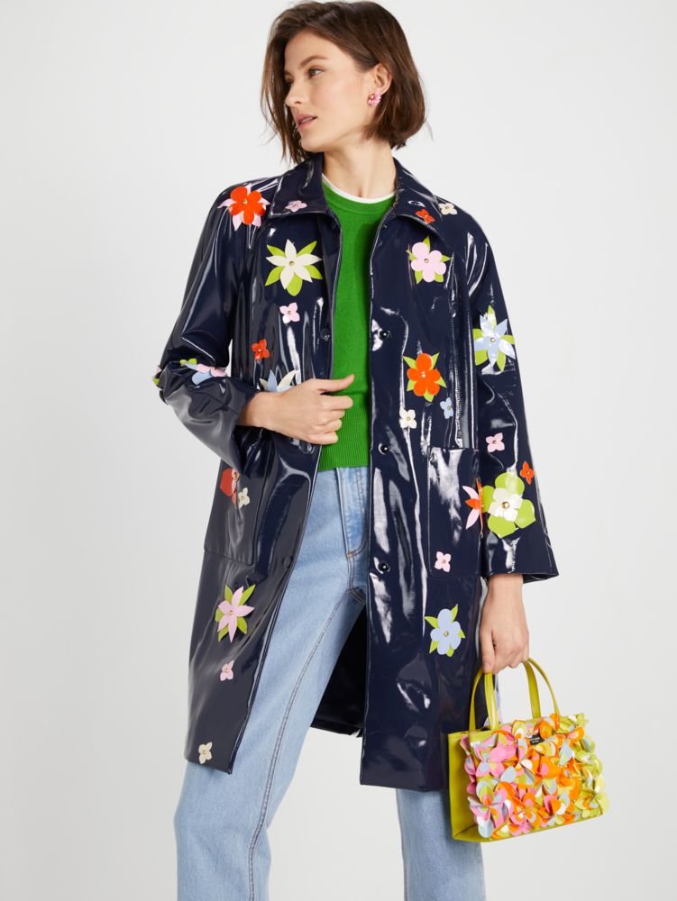 Floral Embellished Raincoat Kate Spade New York Kate Spade New York