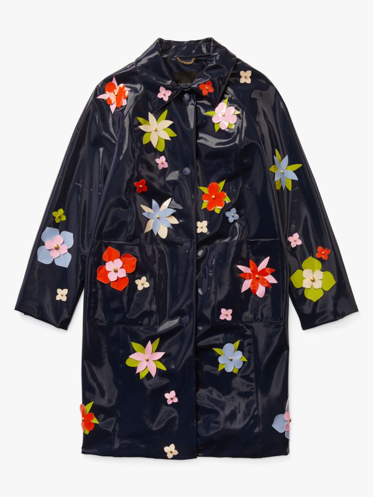 Floral Embellished Raincoat