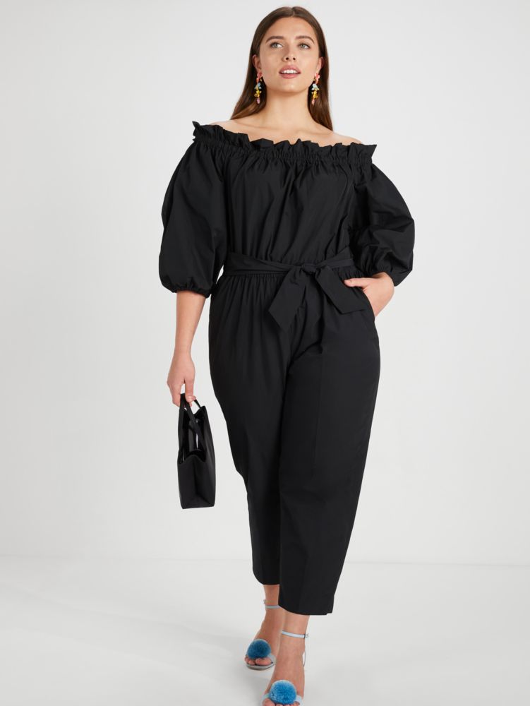 Taffeta Off-the-shoulder Jumpsuit