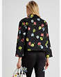 Quilted Placed Floral Jacket, , Product