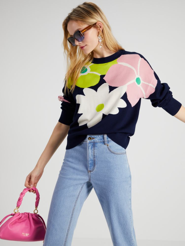 Abstract Floral Sweater | Kate Spade New York