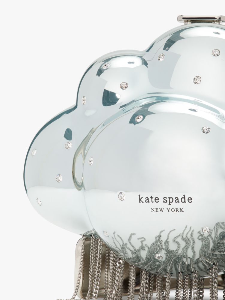 NWT Kate Spade Toujours Chain Clutch Crossbody Cloud Mist Light