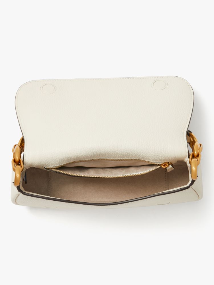 Kate Spade,Gramercy Small Flap Shoulder Bag,Leather,Shoulder Bag,Chain Detail,Logo,Metal,Adjustable,Casual,Day Party,