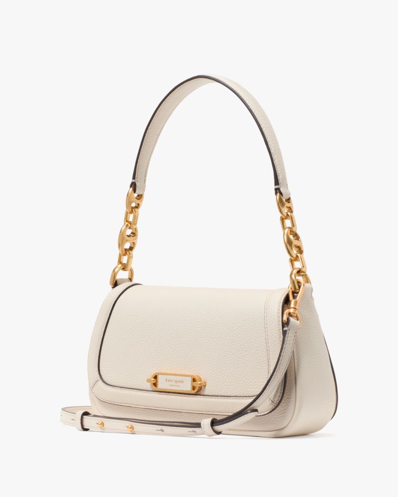 Kate Spade,Gramercy Small Flap Shoulder Bag,Leather,Shoulder Bag,Metal,Chain Detail,Logo,Adjustable,Casual,Day Party,