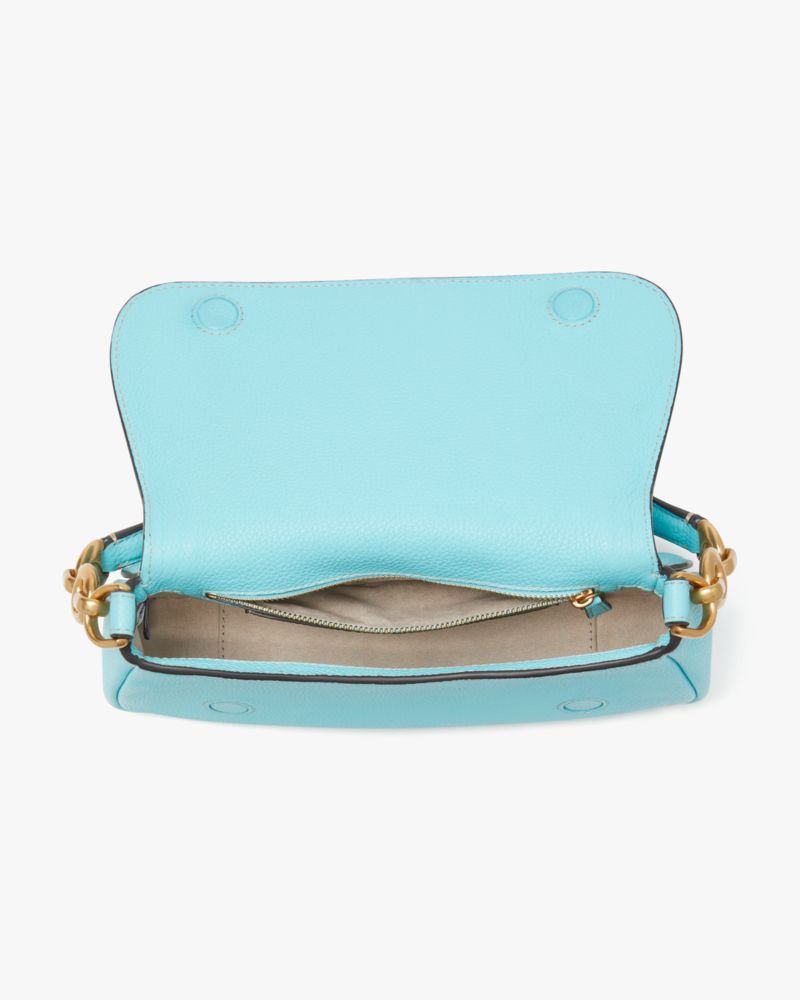 Kate Spade New York Gramercy Pebbled Leather Small Flap Shoulder Bag - Glacier Blue