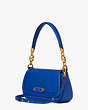 Kate Spade,Gramercy Small Flap Shoulder Bag,Evening,Blueberry