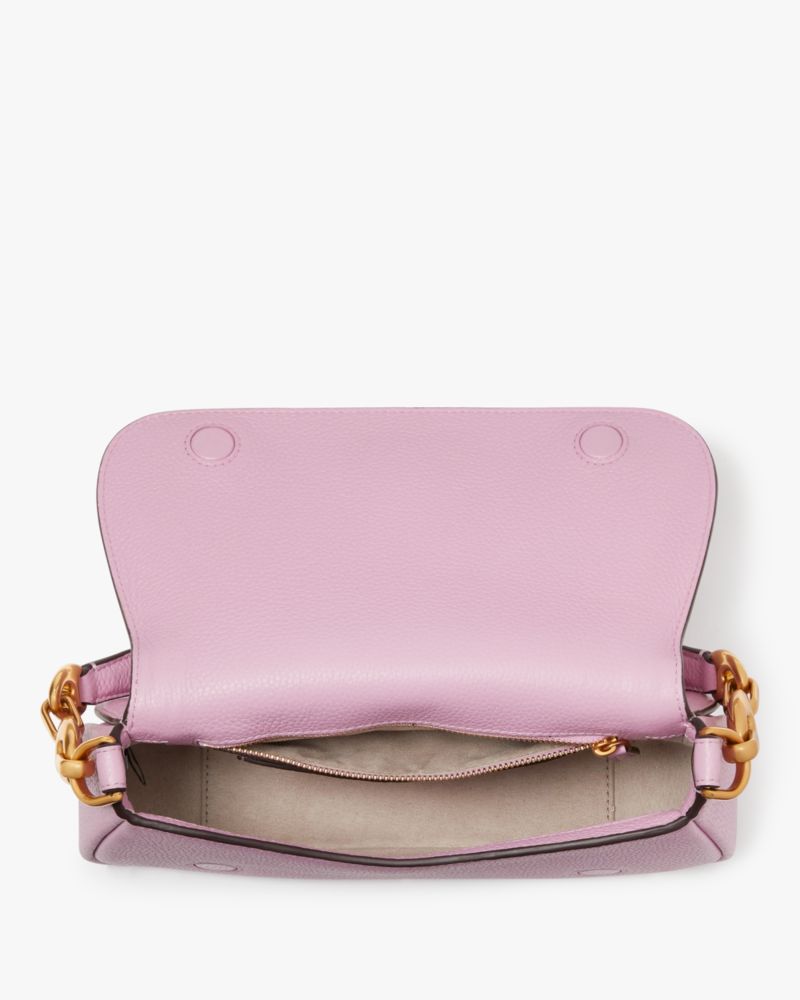Kate Spade,Gramercy Small Flap Shoulder Bag,Leather,Shoulder Bag,Chain Detail,Logo,Metal,Adjustable,Casual,Day Party,