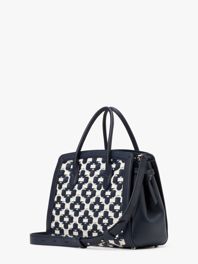 Kate Spade,ノット ウーブン スペードフラワー ミディアム サッチェル,全てのアウトレット,
