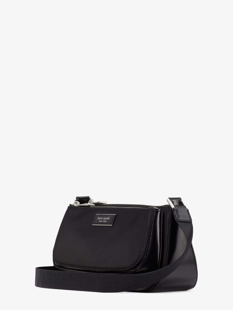 Kate Spade - Black Nylon Small Square Crossbody Bag – Current Boutique