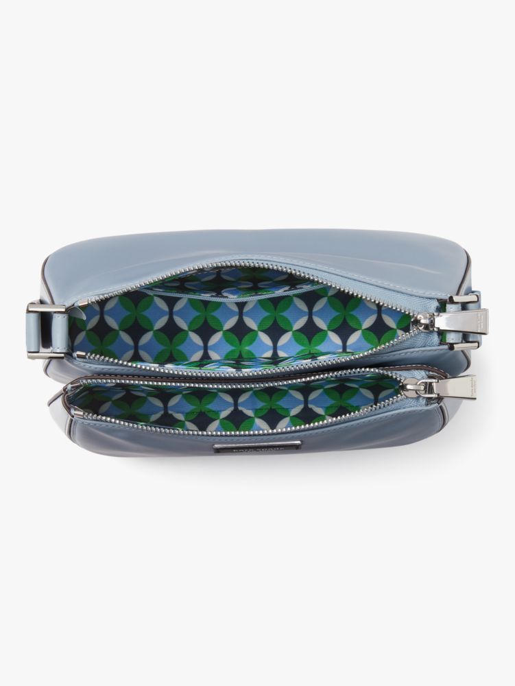 Kate Spade,Sam Icon Ksnyl Nylon East West Medium Crossbody,Leather,Recycled Polyester,Clutch,Crossbody,PVC,Logo,Metal,Pipi...,