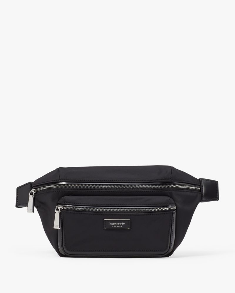 Kate Spade,Sam Icon KSNYL Nylon Medium Belt Bag,Black