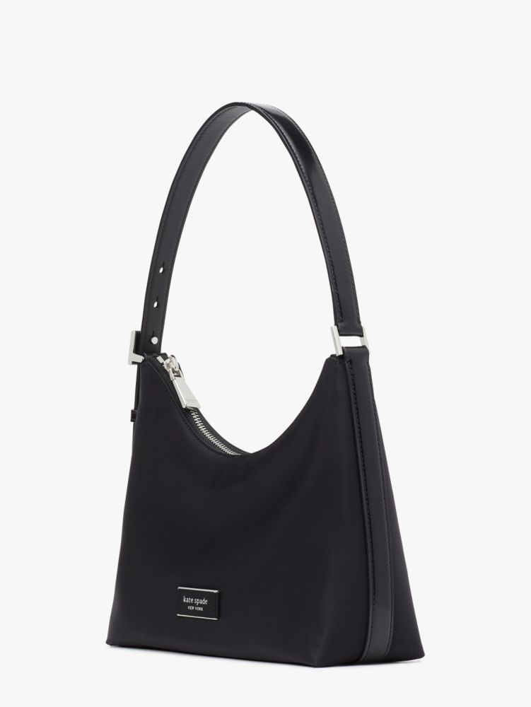 Kate Spade,Sam Icon KSNYL Nylon Small Shoulder Bag,Black