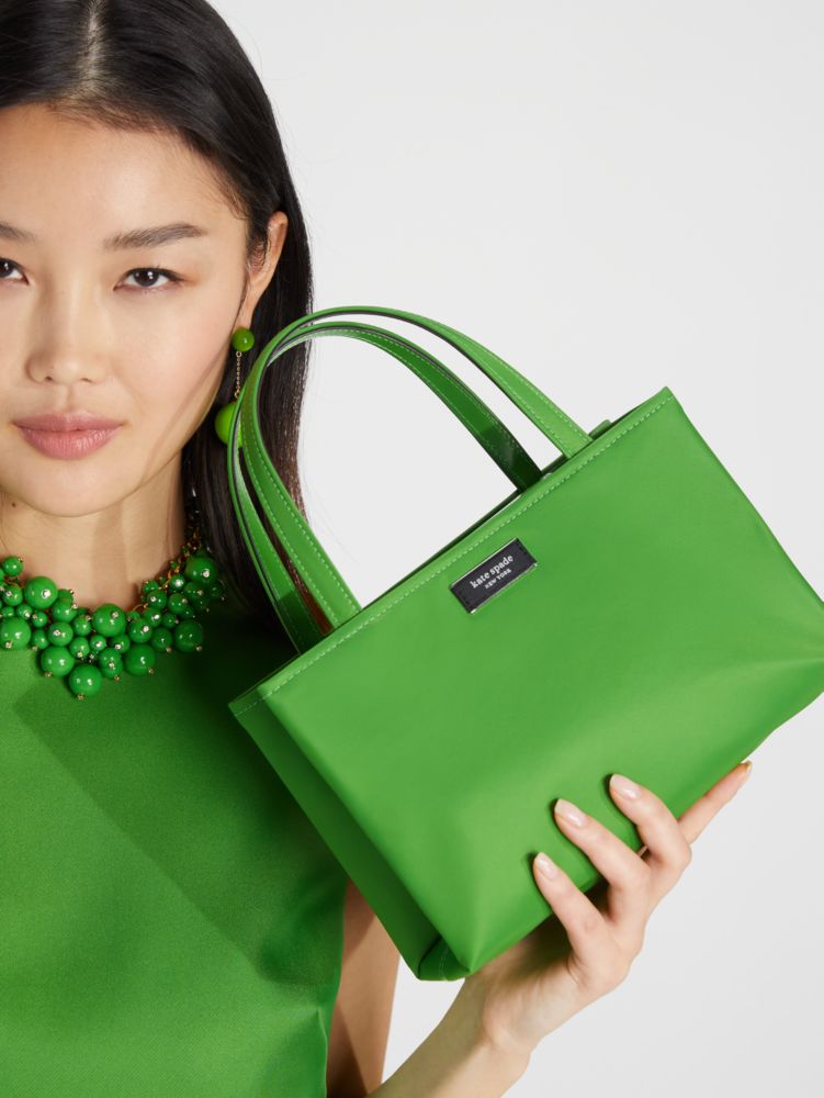 Kate Spade,Sam Icon KSNYL Nylon Small Tote,KS Green