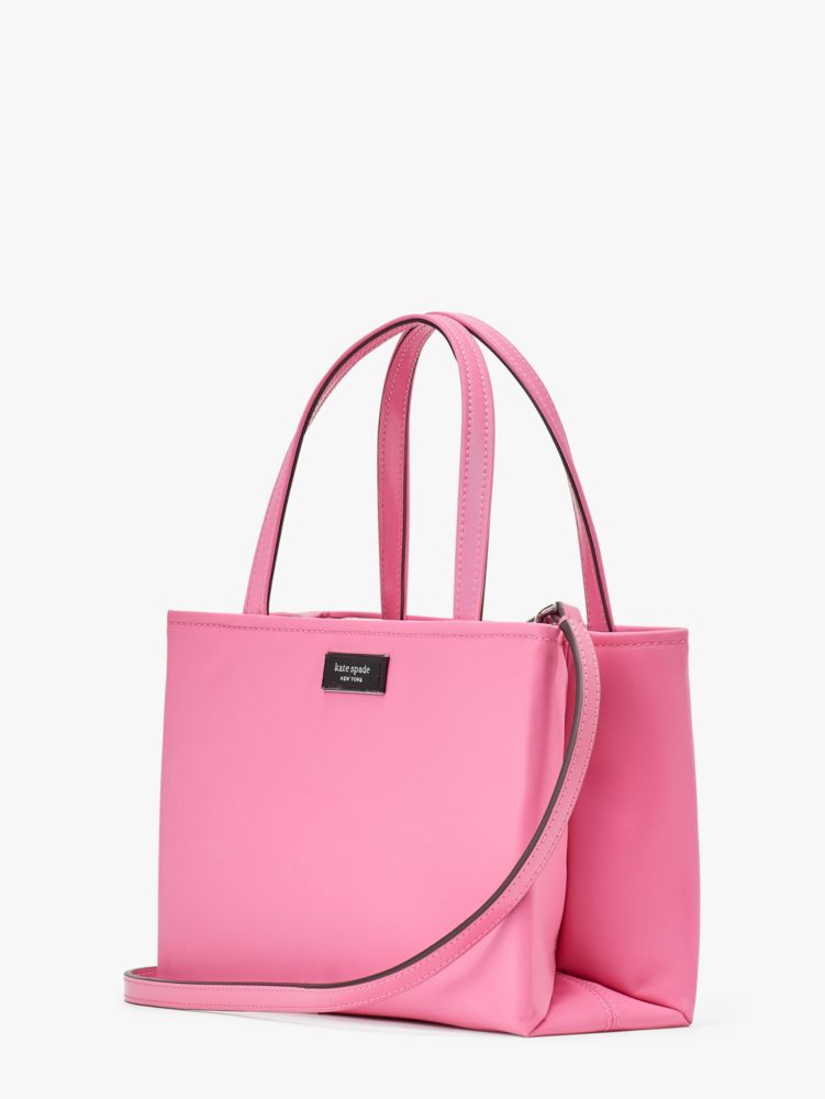 Kate Spade,Sam Icon KSNYL Nylon Small Tote,Pink Cloud