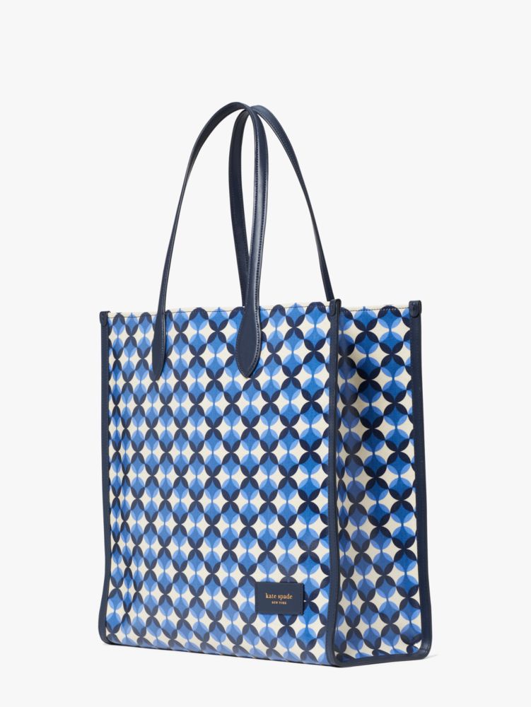 Kate Spade,Gotham Patio Tile Canvas Large Tote,