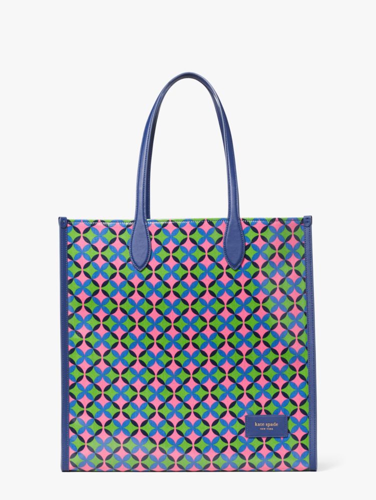 Kate Spade,Gotham Patio Tile Canvas Large Tote,