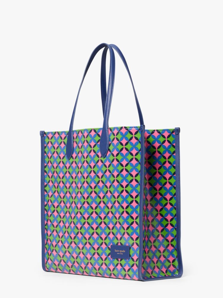 Kate Spade,Gotham Patio Tile Canvas Large Tote,