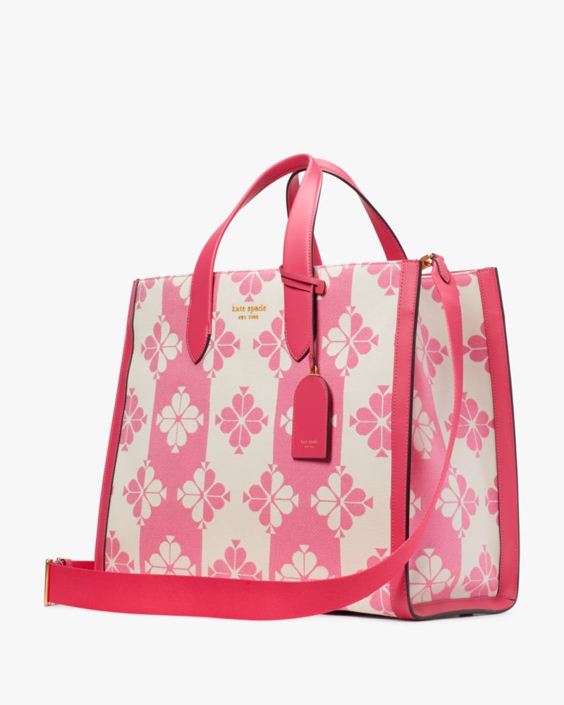 Kate Spade,Spade Flower Two-tone Canvas Manhattan Large Tote,Work,