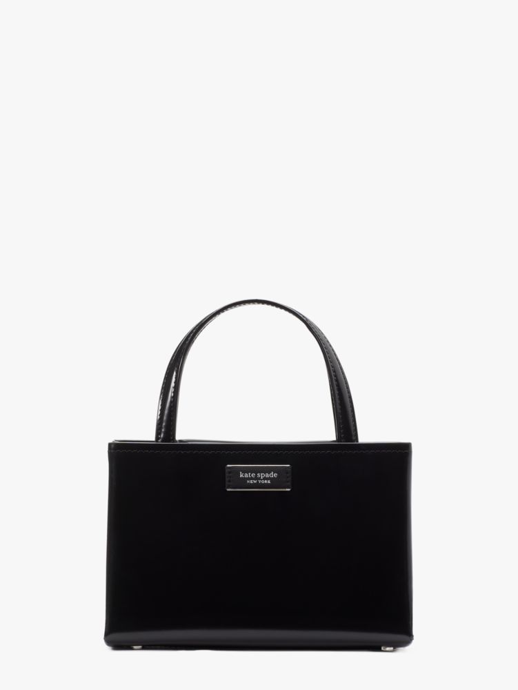 Kate Spade New York Sam Icon Mini Spazzolato Leather Tote - Black