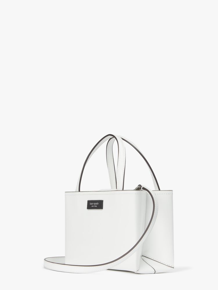 Kate Spade,Sam Icon Leather Mini Tote,True White