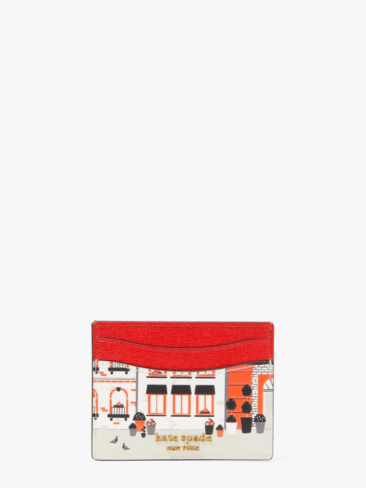 Kate Spade New York Staci Plaid Small Slim Card Holder (Holiday Plaid)