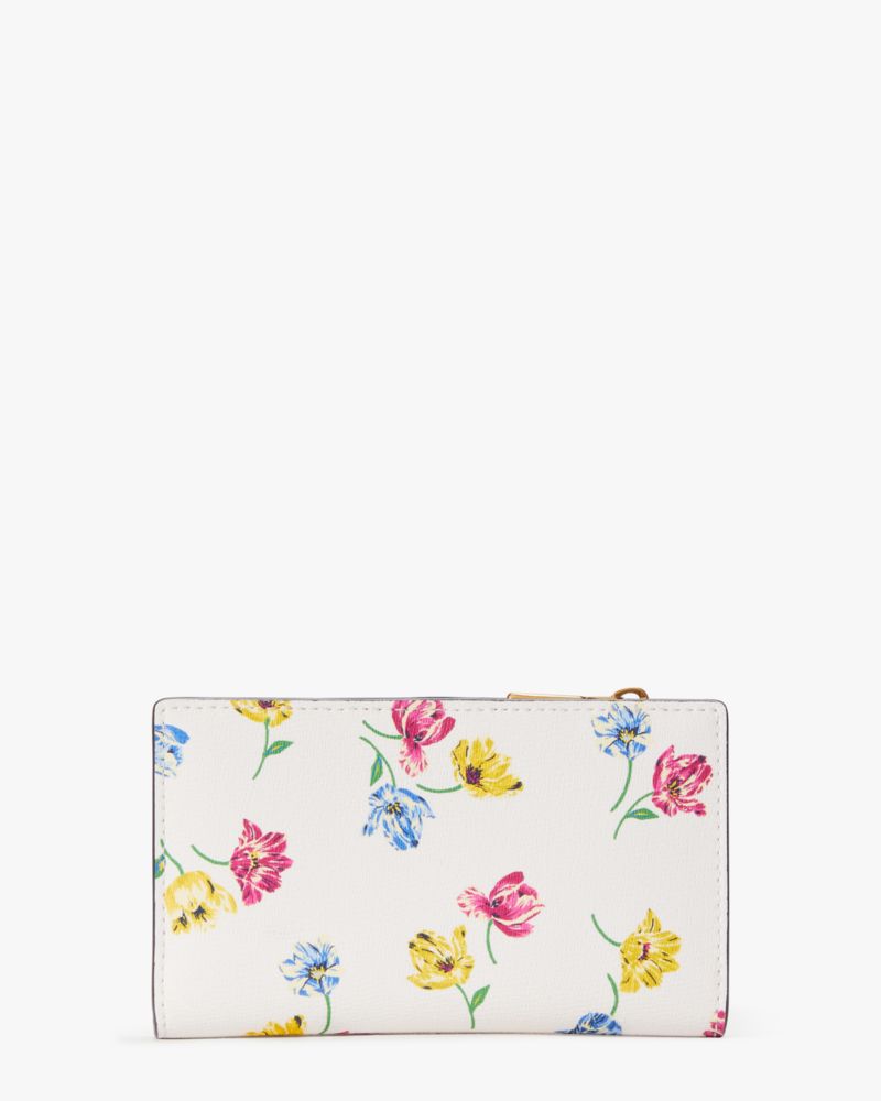 kate spade new york Tulip Toss Printed Small Slim Bifold Wallet