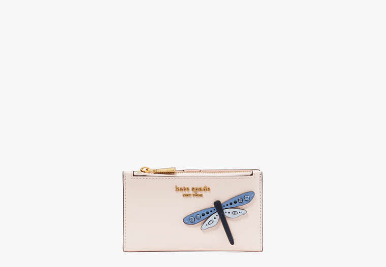 Kate Spade,Dragonfly Embellished Small Slim Bifold Wallet,