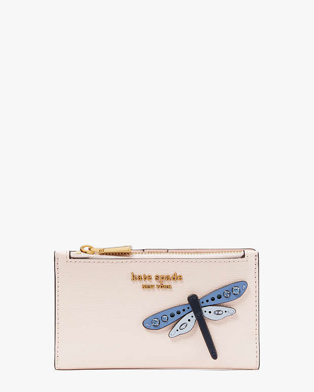 Dragonfly Embellished Small Slim Bifold Wallet | Kate Spade New York