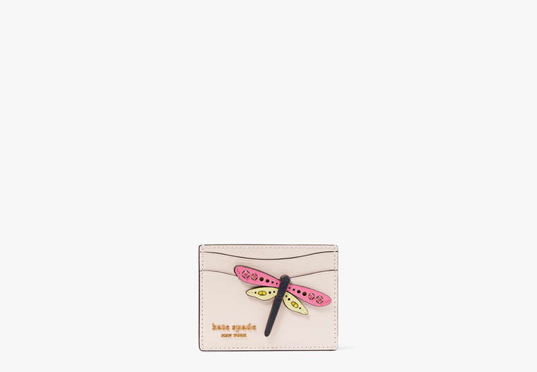 Kate Spade,Dragonfly Novelty Embellished Leather Cardholder,
